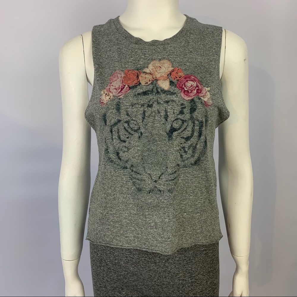 Abercrombie Fitch Sleeveless Tank Lion Roses